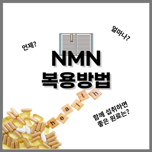 NMN 복용 방법, 복용법, 언제? 얼마나? 함께 섭취하면 좋은 원료는?